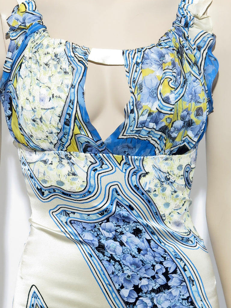 Roberto Cavalli Printed Silk Dress
