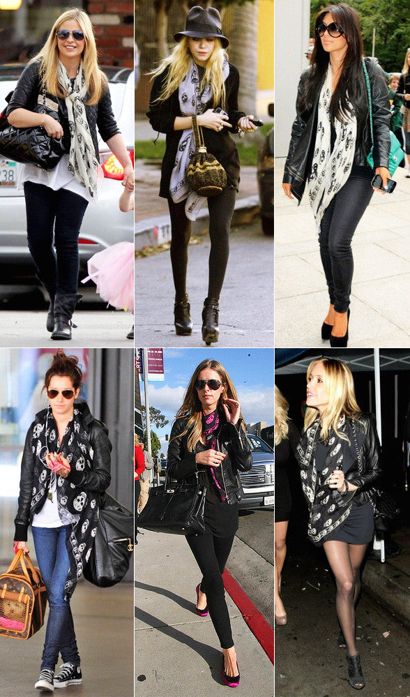 Alexander McQueen Skull Print Silk Scarf