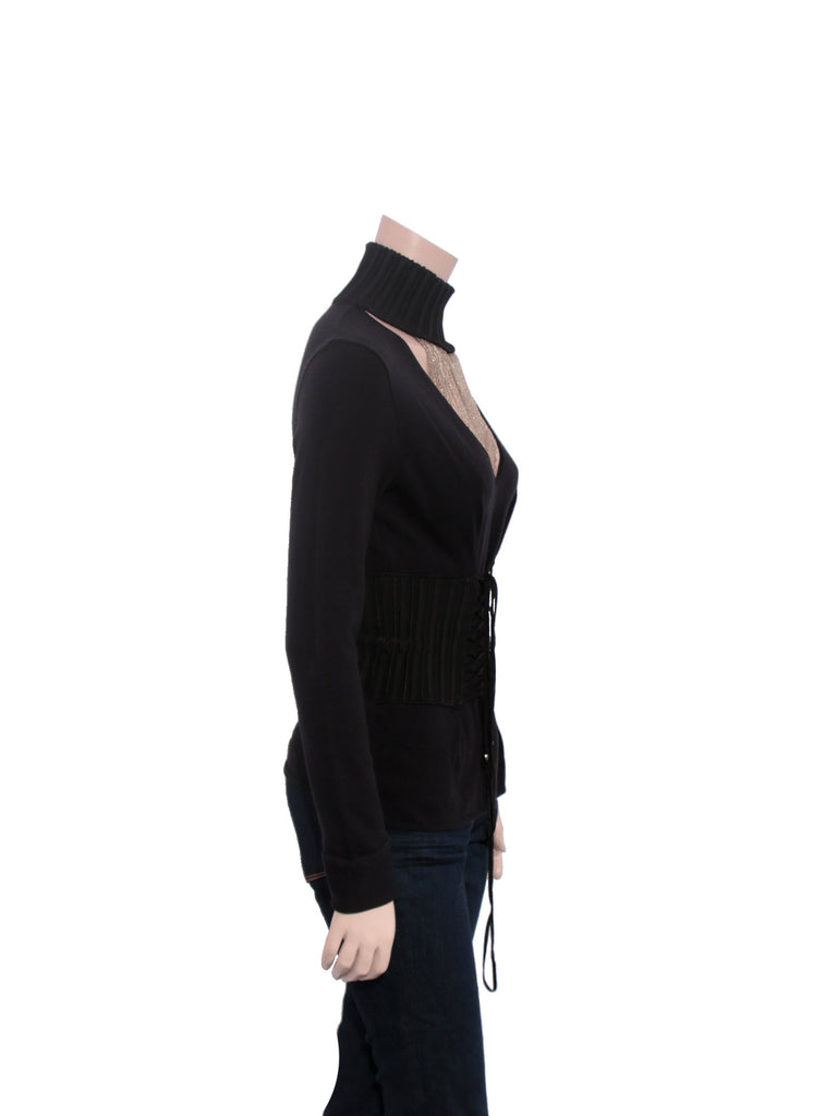 Roberto Cavalli Chain Turtleneck Sweater
