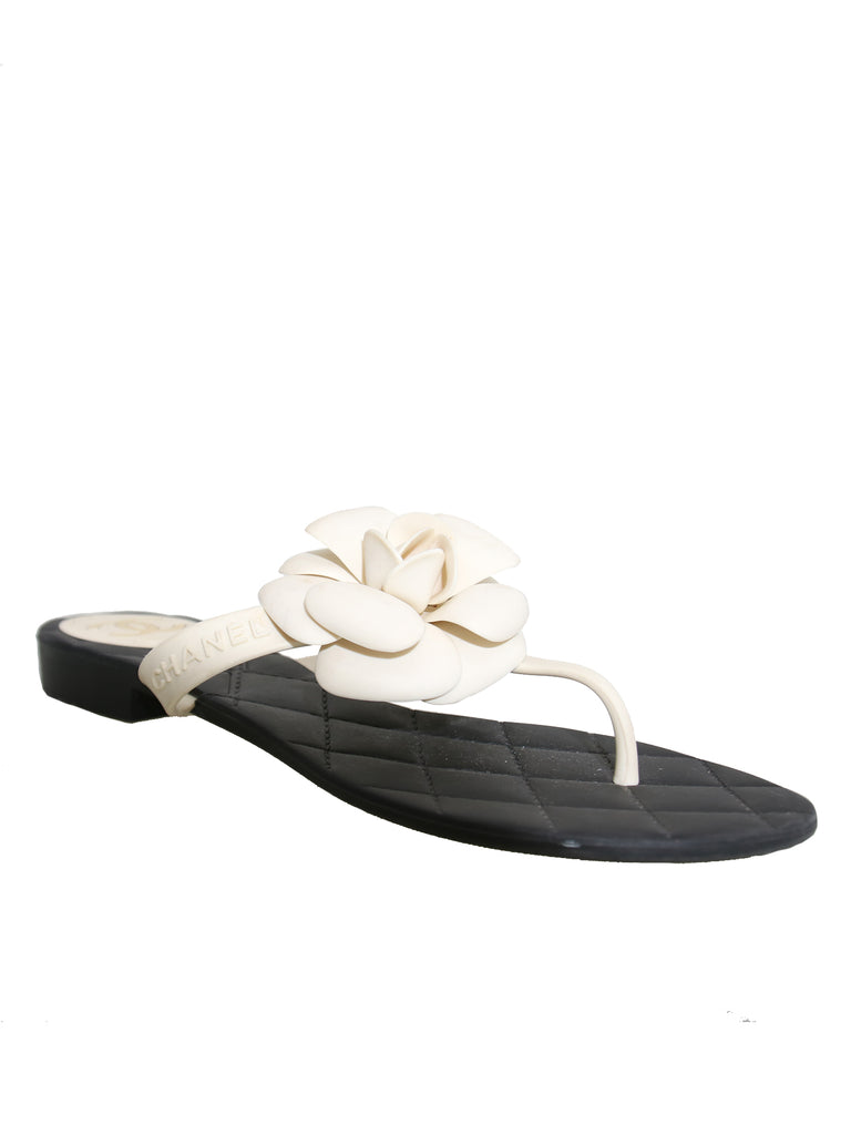 Camellia Rubber Thong Sandals