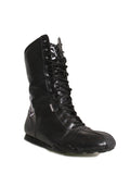 Chanel Lace-Up Leather Boots
