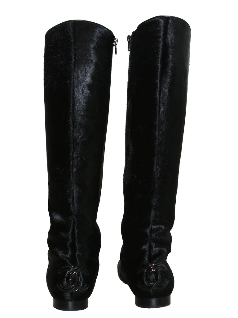 Chanel CC Ponyhair Boots