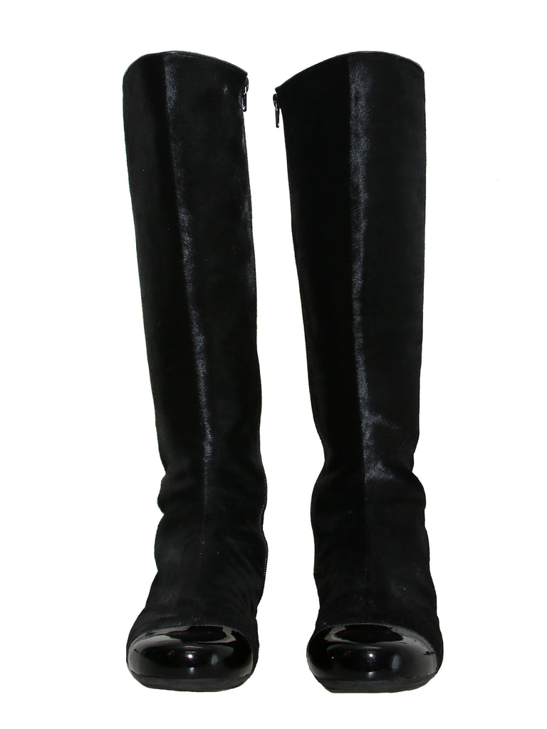 Chanel CC Ponyhair Boots