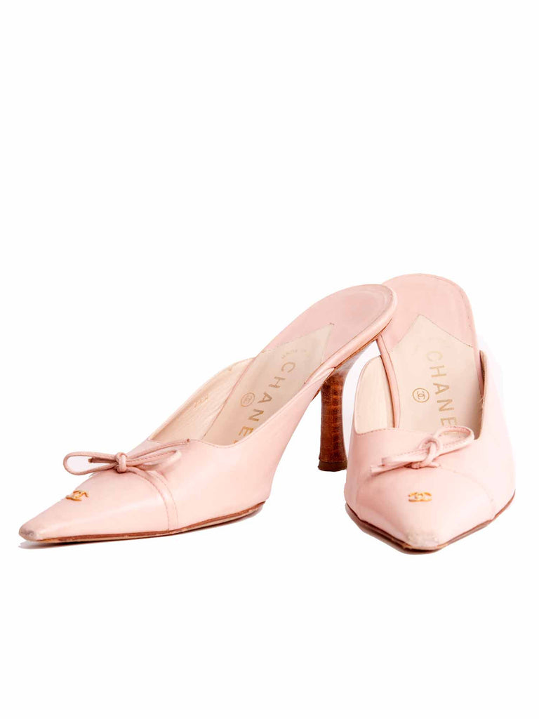 Chanel Slip-In Bow Pumps