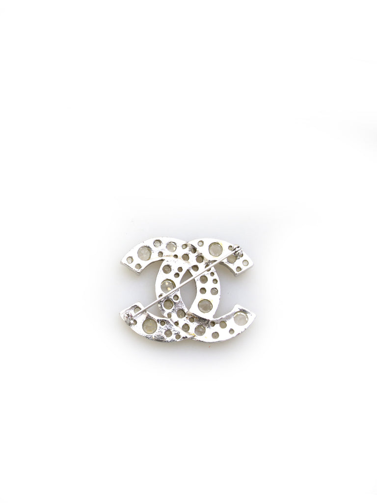 Chanel Embellished CC Logo Brooch