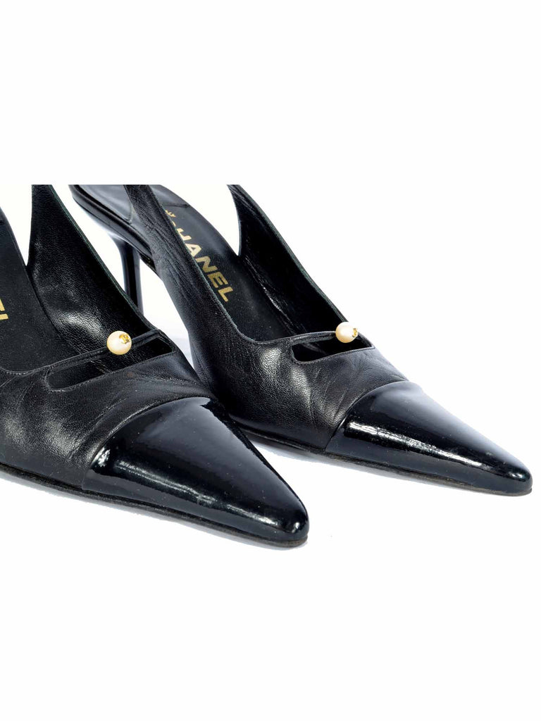 Chanel Pearl Slingback Pumps