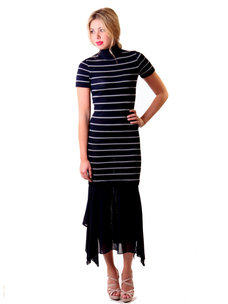 Karl Lagerfeld Stripped Knit Dress