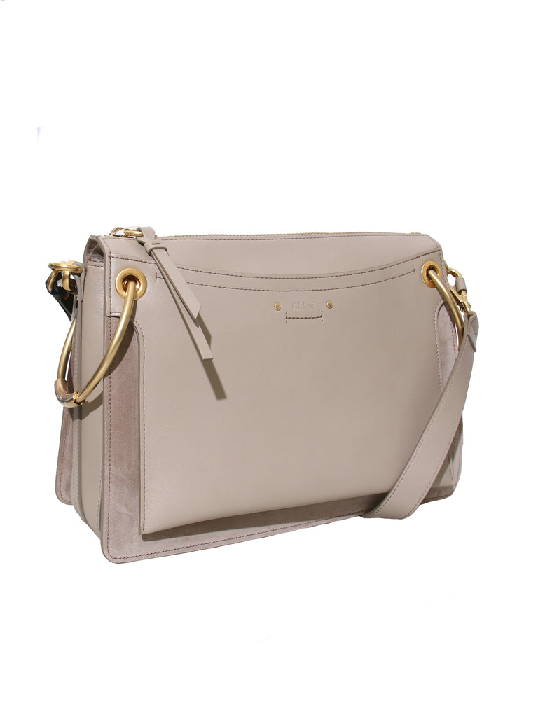 Chloe Roy Leather and Suede Shoulder Bag
