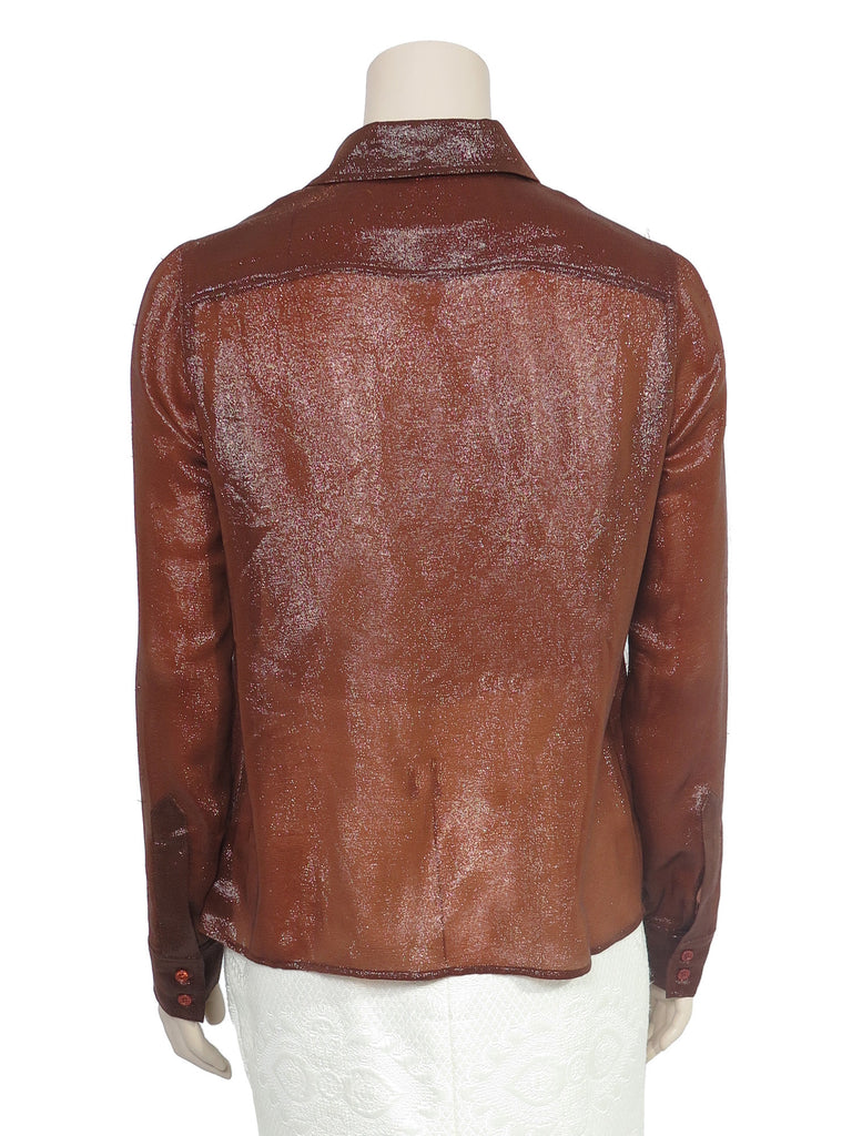 Chloe Silk Sheer Shimmer Blouse