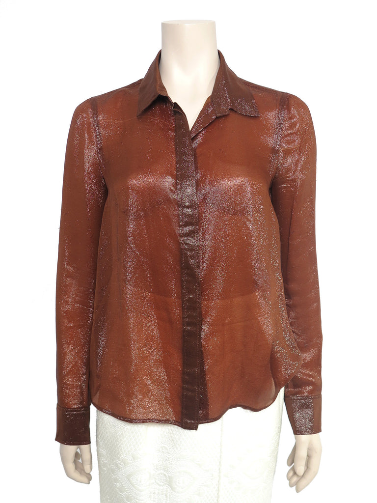 Chloe Silk Sheer Shimmer Blouse