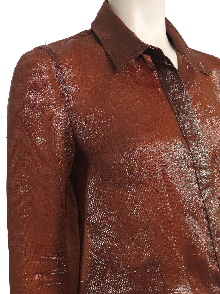 Chloe Silk Sheer Shimmer Blouse