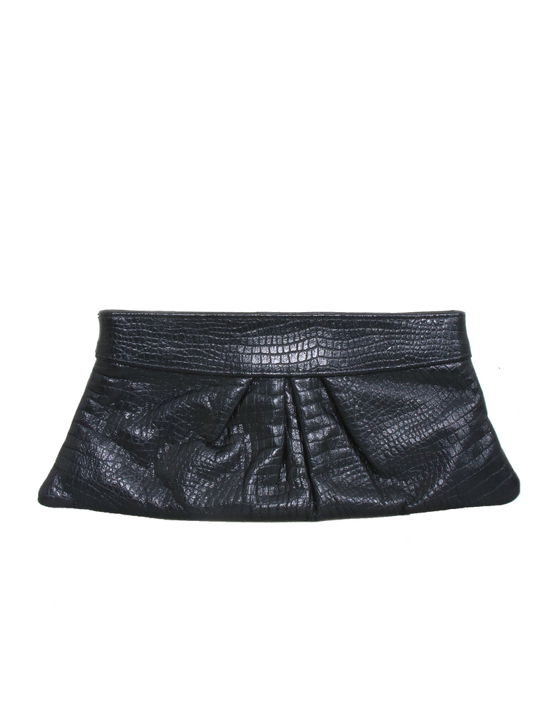 Lauren Merkin Embossed Leather Eve Clutch Bag