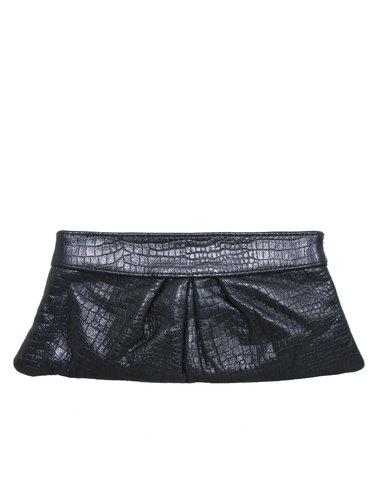 Lauren Merkin Embossed Leather Eve Clutch Bag