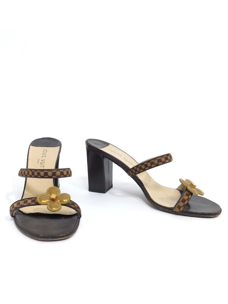 Louis Vuitton Ponyhair Damier Sandals