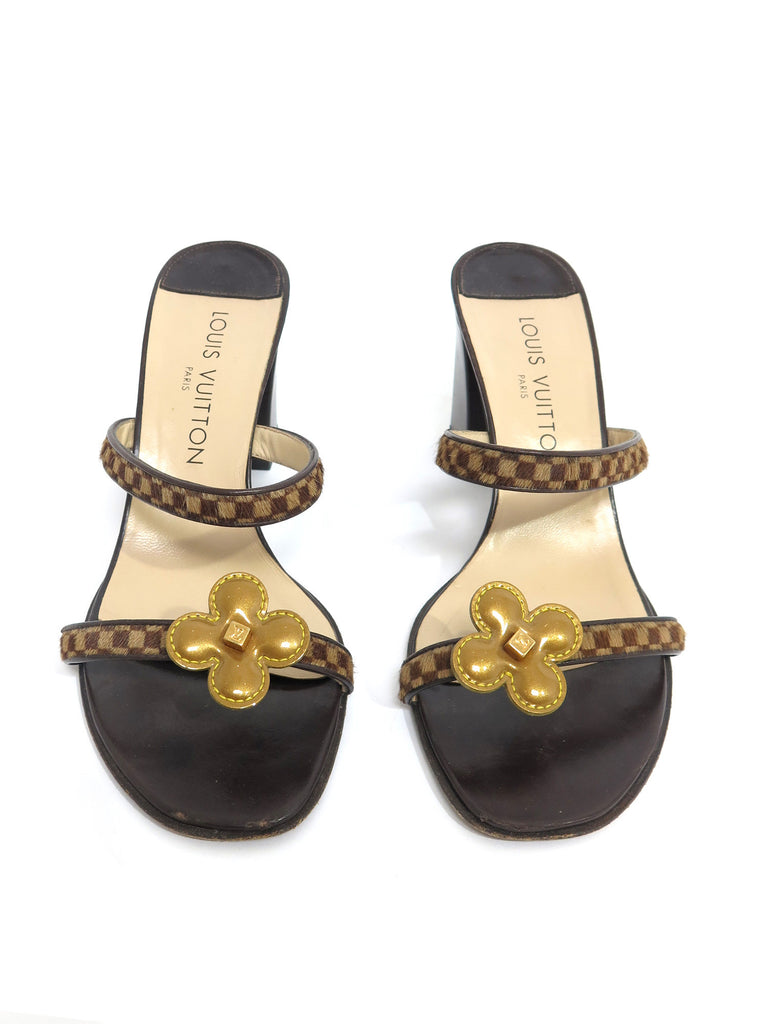 Louis Vuitton Ponyhair Damier Sandals
