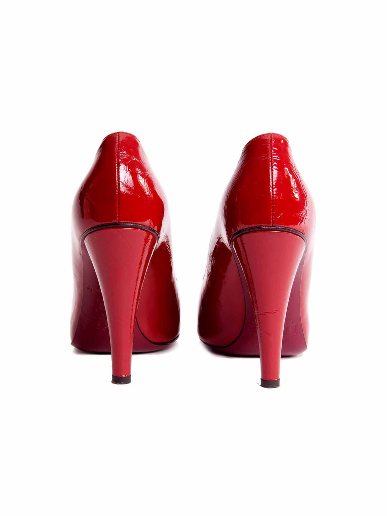 D&G Patent Peep-Toe Sandals