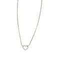 Diamond Cable Heart Pendant Necklace