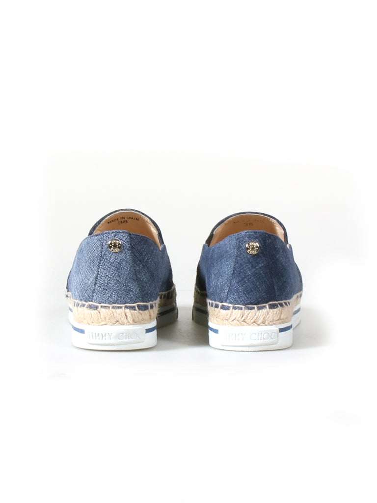 Jimmy Choo Denim Leather Dawn Espadrilles