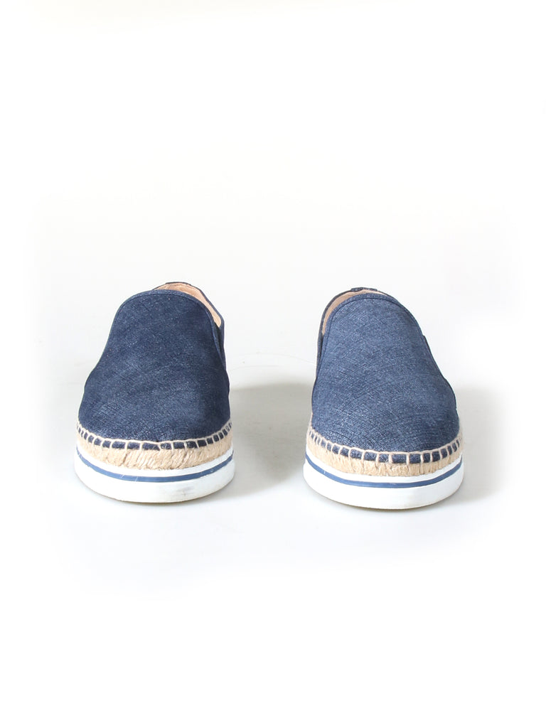 Jimmy Choo Denim Leather Dawn Espadrilles