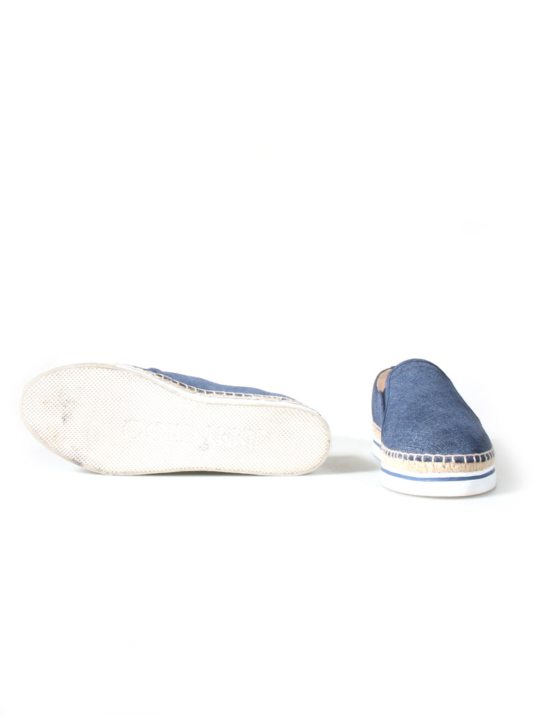 Jimmy Choo Denim Leather Dawn Espadrilles