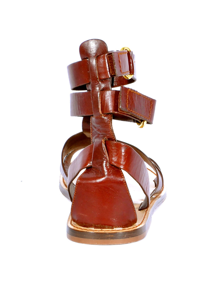 D&G Leather Gladiator Flat Sandals