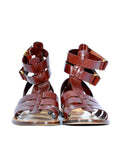 D&G Leather Gladiator Flat Sandals