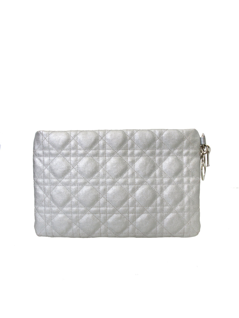 Christian Dior Cannage Coated Canvas Clutch Bag