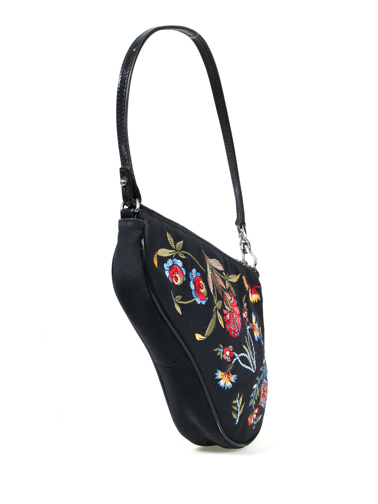 Christian Dior Embroidered Saddle Bag