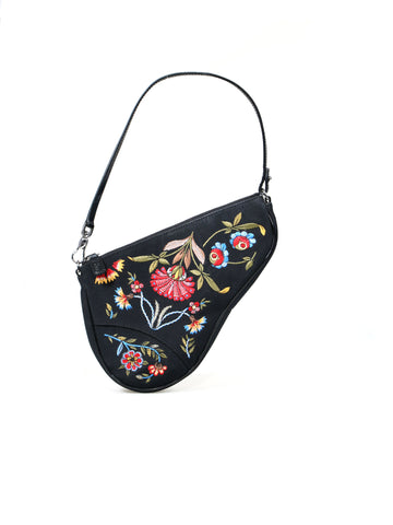 Christian Dior Embroidered Saddle Bag