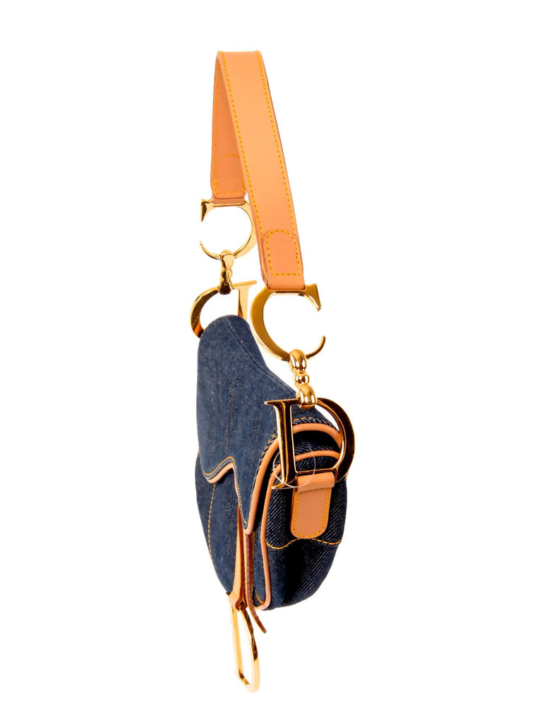 Christian Dior Denim Saddle Bag