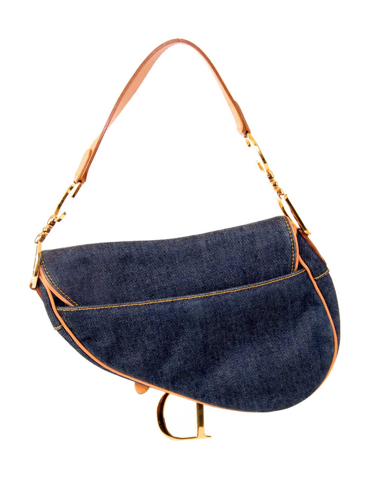 Christian Dior Denim Saddle Bag