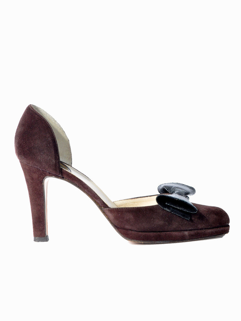 Christian Dior Snakeskin Bow Pumps