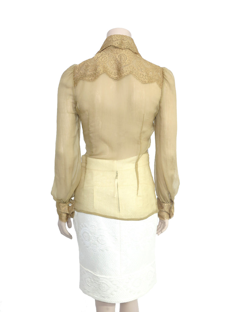 Dolce & Gabbana Sheer Lace Blouse