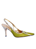 Dolce & Gabbana Snakeskin Slingback Pumps