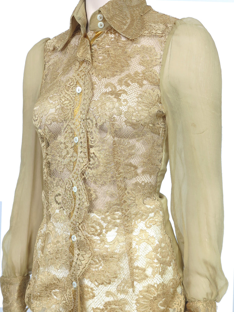 Dolce & Gabbana Sheer Lace Blouse