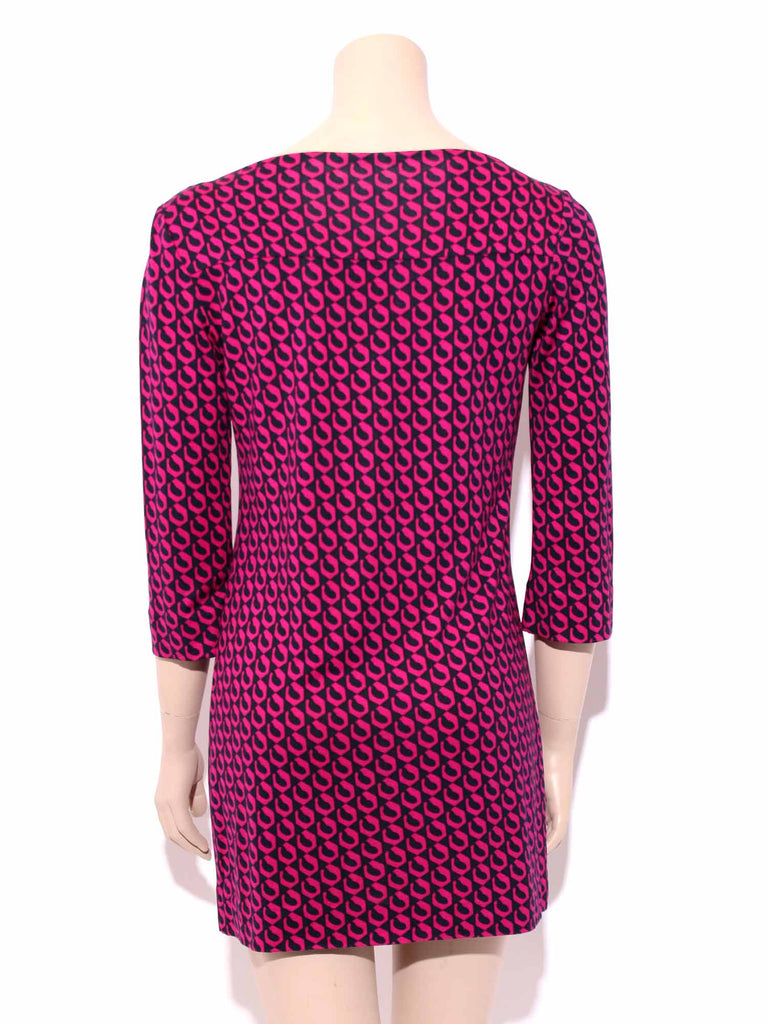 Diane von Furstenberg Ruri Silk Jersey Printed Shift Dress