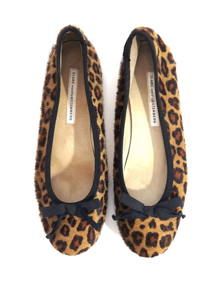 Diane von Furstenberg Leopard Ballet Flats
