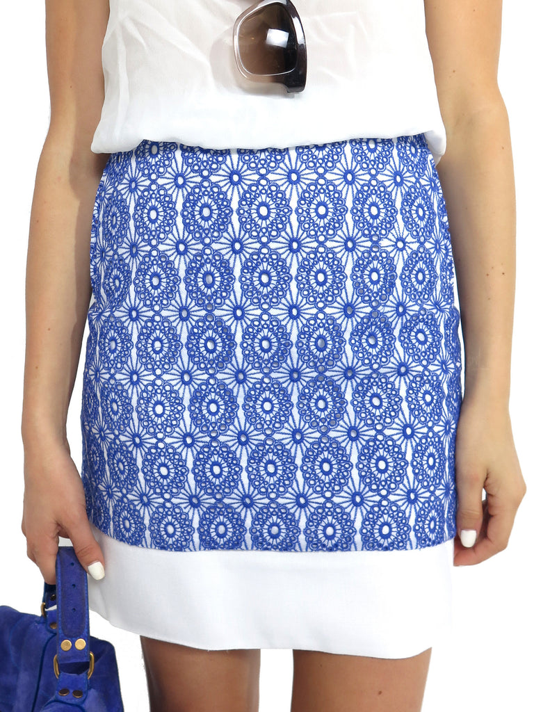 Diane von Furstenberg Elley Lace Eyelet Miniskirt