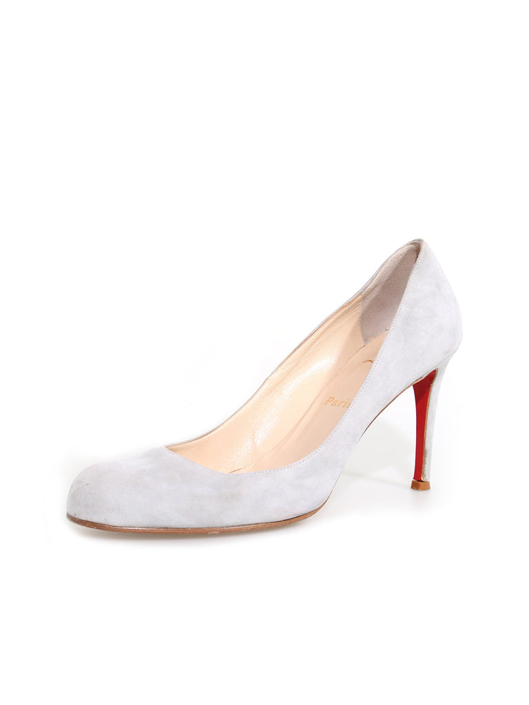 Christian Louboutin Suede Round-Toe Pumps