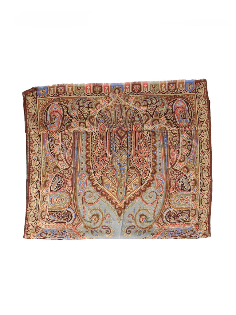 Etro Printed Wool Silk Scarf