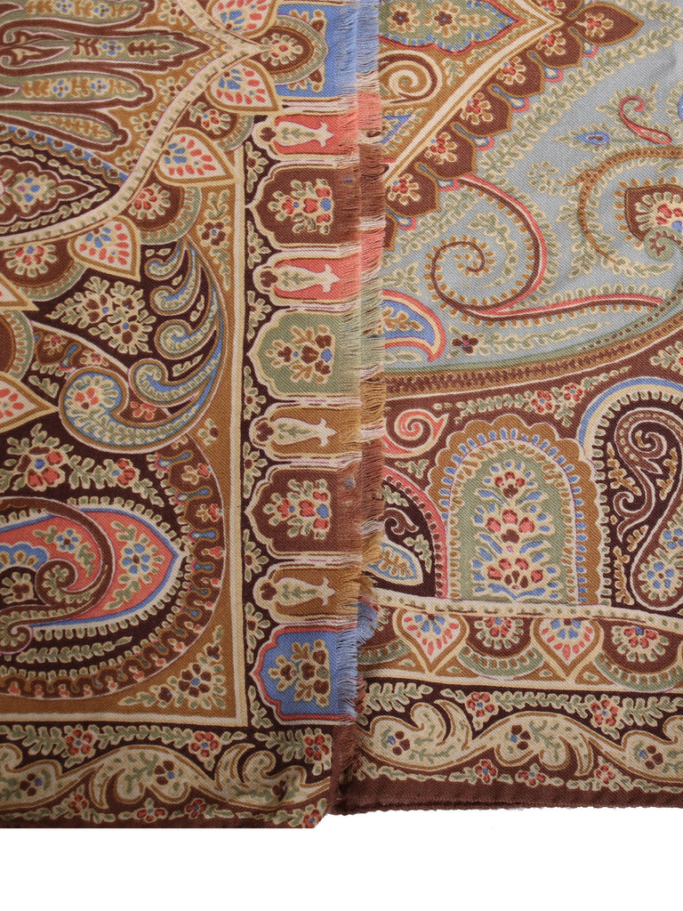 Etro Printed Wool Silk Scarf