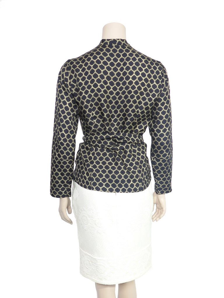 Etro Printed Silk Wrap Blouse