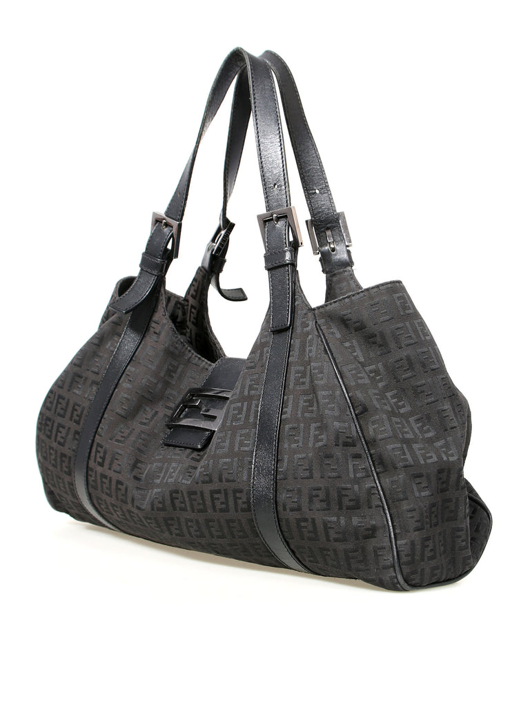 Fendi Zucchino Canvas Shoulder Bag