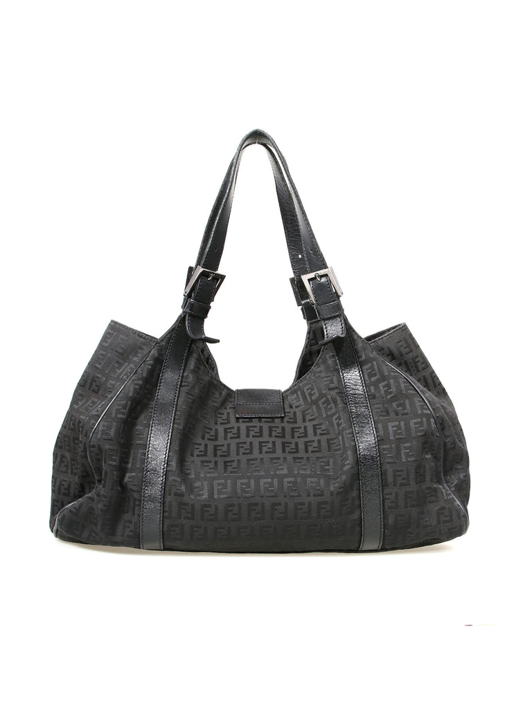 Fendi Zucchino Canvas Shoulder Bag