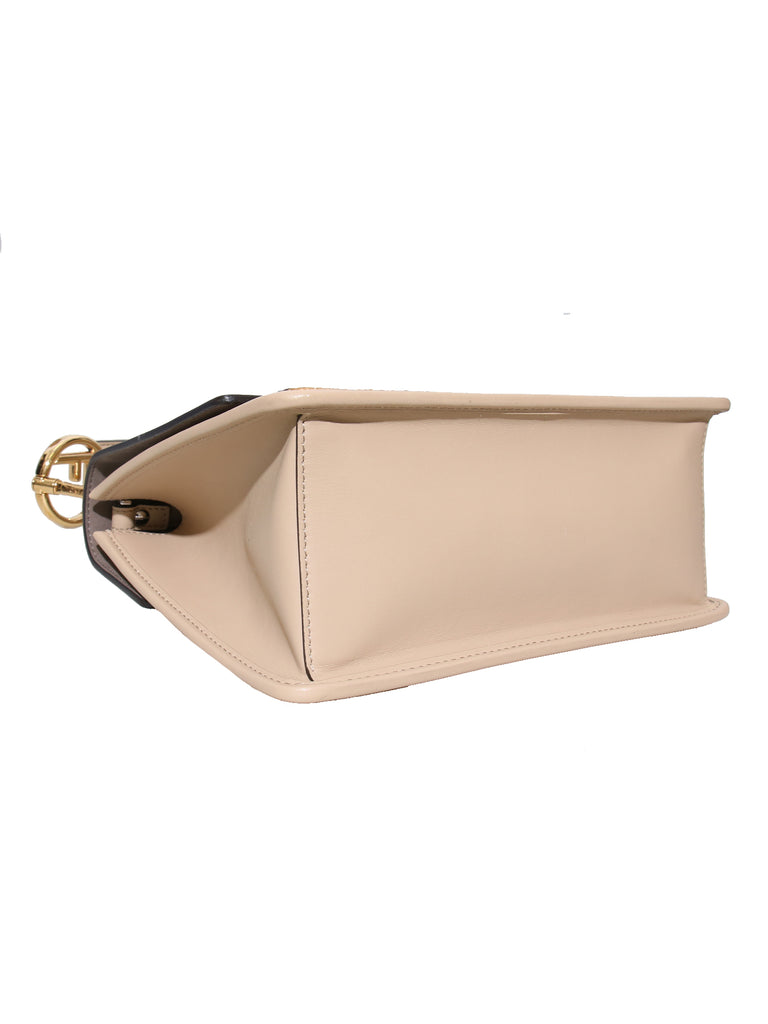 Fendi Kan I Leather and Velvet Shoulder Bag