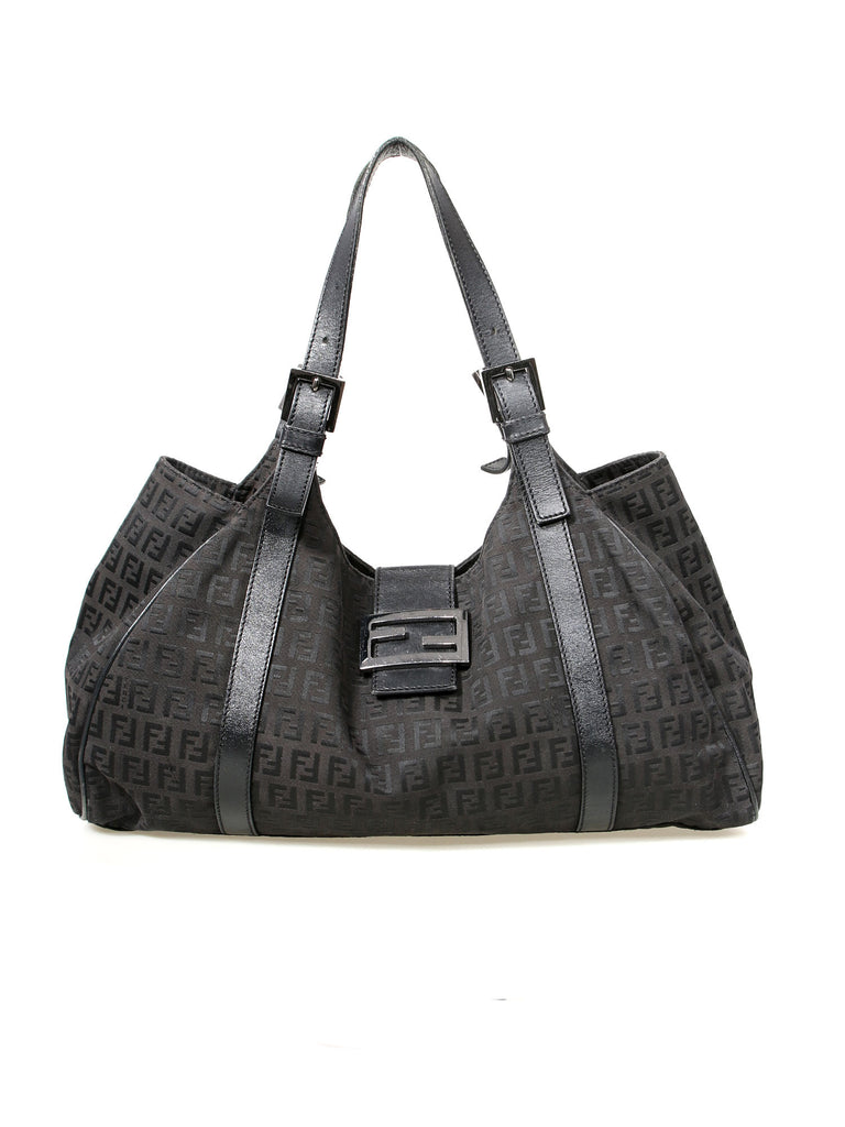 Fendi Zucchino Canvas Shoulder Bag