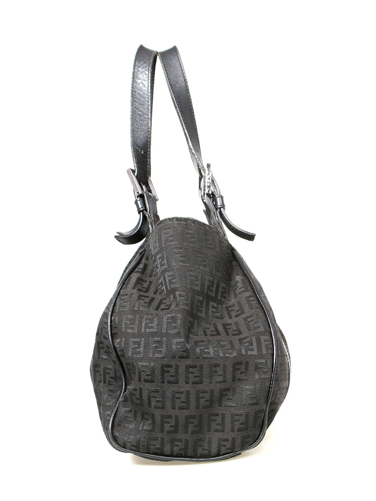 Fendi Zucchino Canvas Shoulder Bag