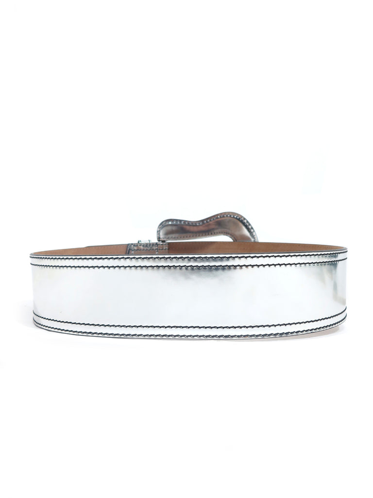 Fendi Metallic Leather Belt