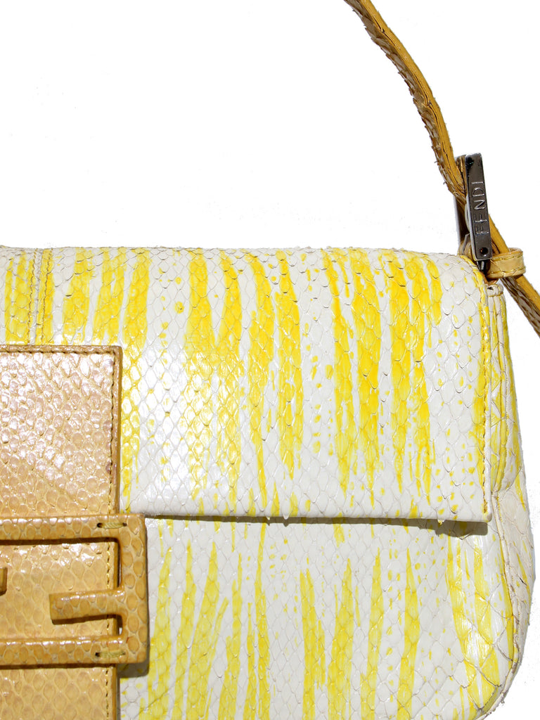 Fendi Vintage Snakeskin Baguette
