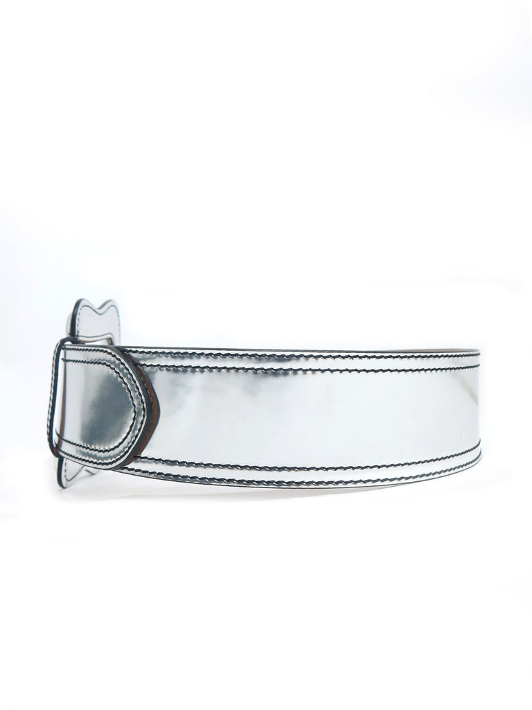 Fendi Metallic Leather Belt
